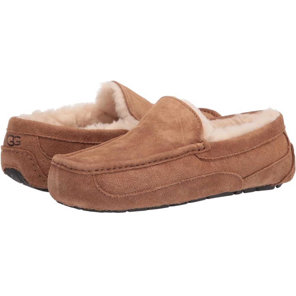 UGG Tan Loafers with Suede Material and Moccasin Style